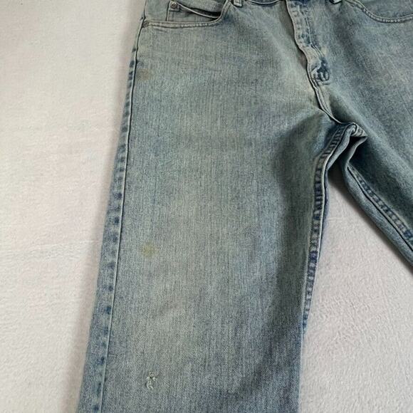 Wrangler Jeans Mens 34x30 Straight Leg Denim Light Wash Vintage Cowboy Western - Picture 7 of 14